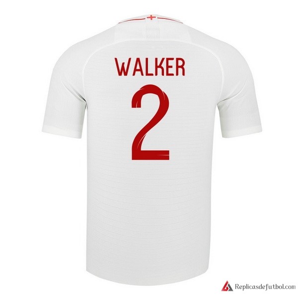 Camiseta Seleccion Inglaterra Primera equipación Walker 2018 Blanco